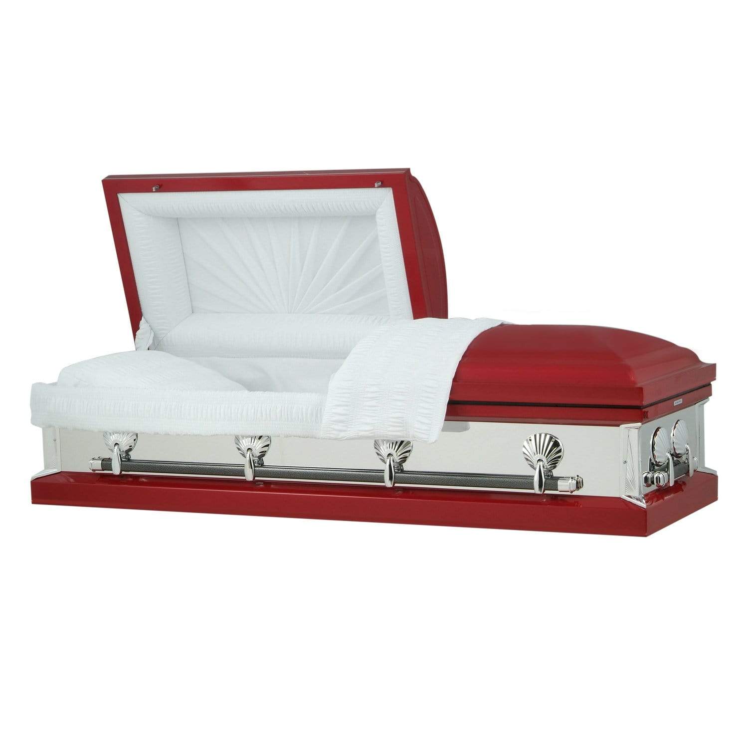 Reflections Series | Red Steel Casket with White Interior - Titan Casket