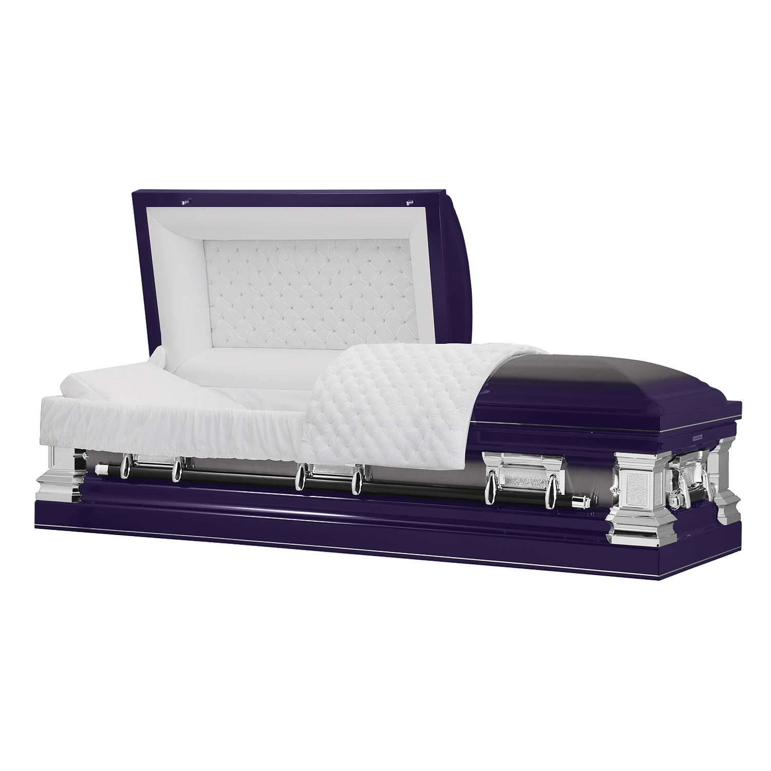Era Series | Royal Purple Stainless Steel Casket with White Interior - Titan Casket